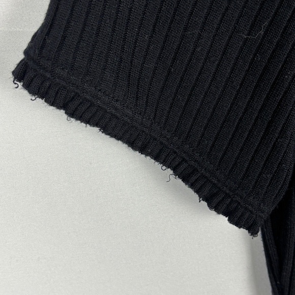 Reformation Womens Short Sleeve Ribbed Knit Polo Shirt Sz S Black Preppy Classic - Picture 3 of 10